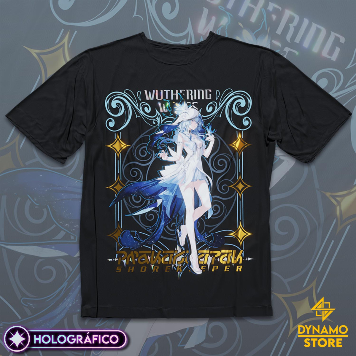 Shorekeeper - Wuthering Waves - Polera Holográfica - MYTHRIL PRINT