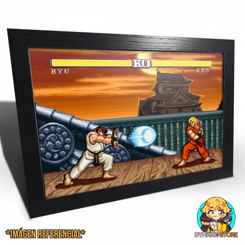 Street Fighter 2 Ryu vs Ken - Cuadro 3D