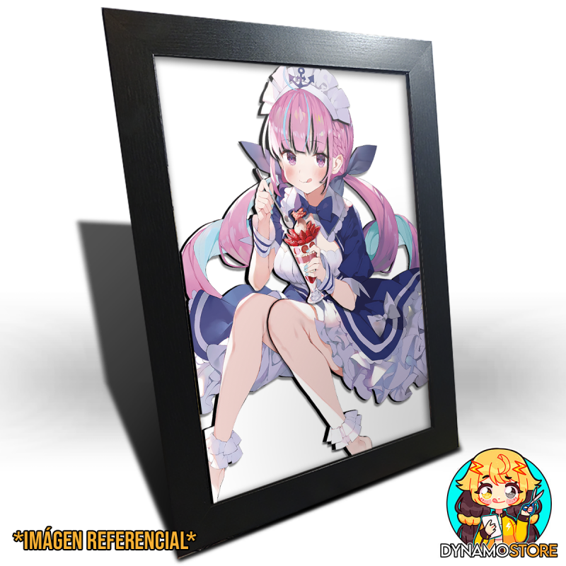 Hololive Minato Aqua - Cuadro 3D