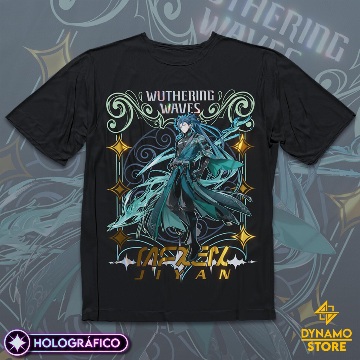 Jiyan - Wuthering Waves - Polera Holográfica - MYTHRIL PRINT