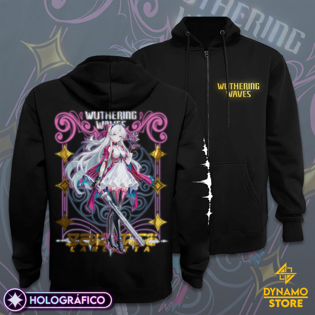 Carlotta - Wuthering Waves - Poleron Holográfica - MYTHRIL PRINT