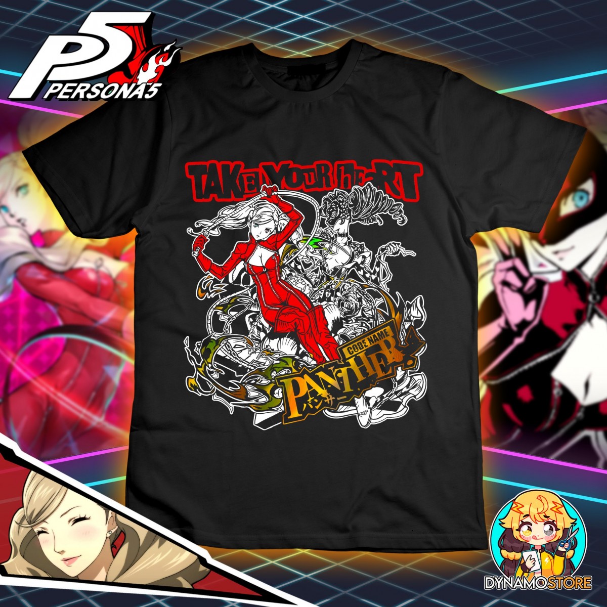 Panther - Persona 5 - Polera Holográfica