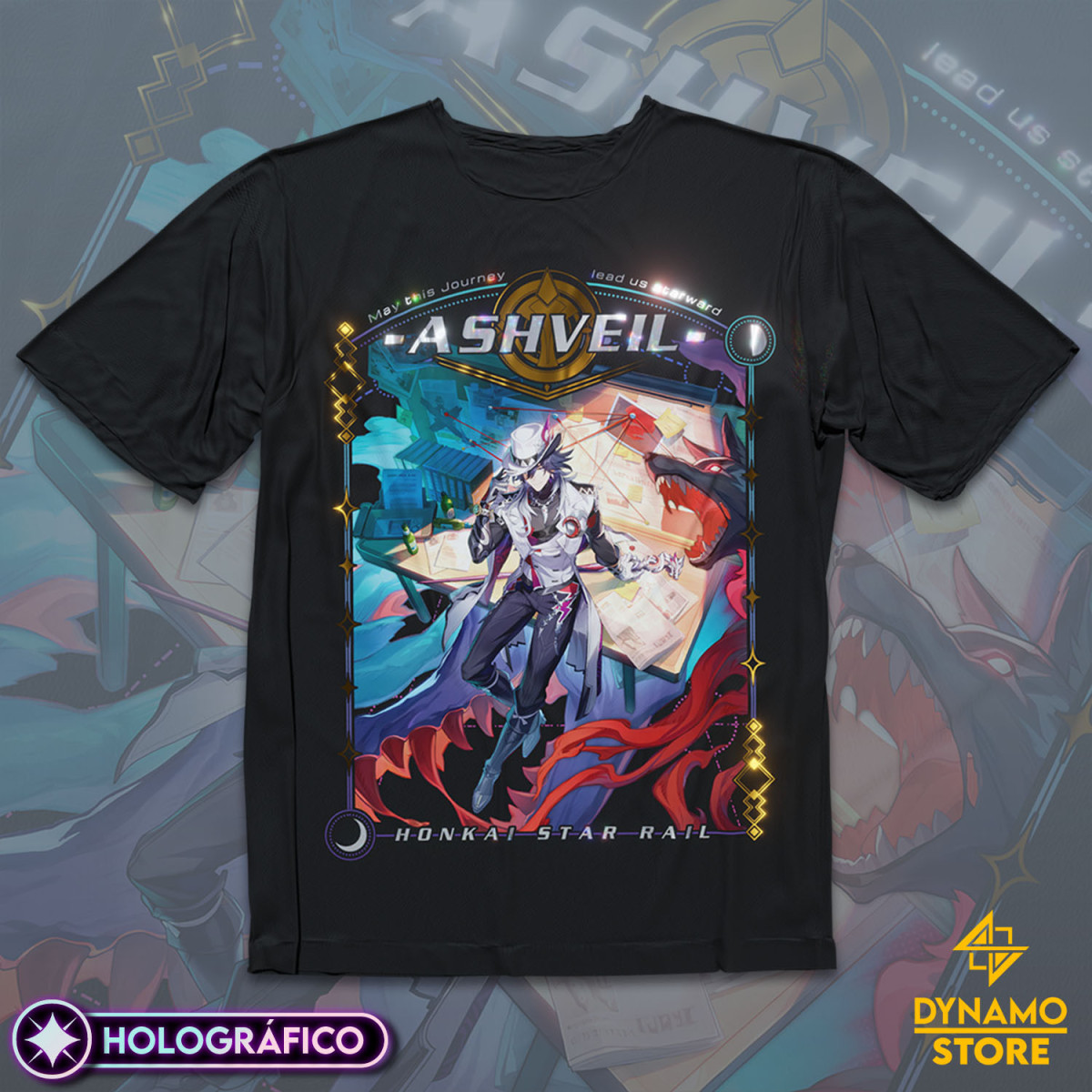 Ashveil - Honkai Star Rail - Polera Holográfica - MYTHRIL PRINT
