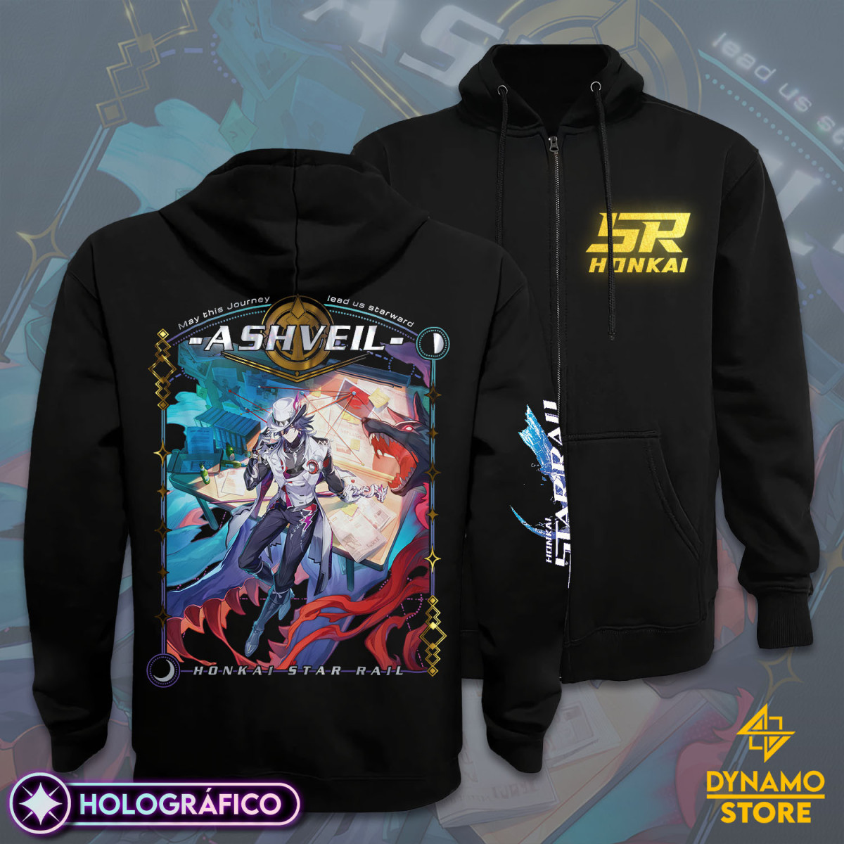 Ashveil - Honkai Star Rail - Poleron Holográfica - MYTHRIL PRINT