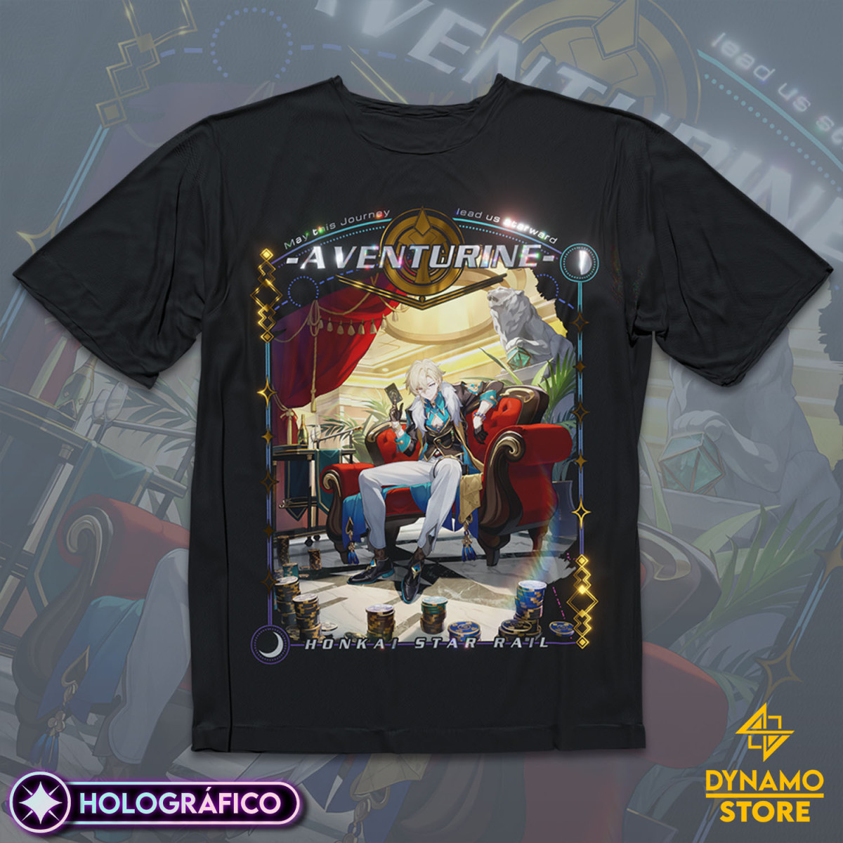 Aventurine - Honkai Star Rail - Polera Holográfica - MYTHRIL PRINT