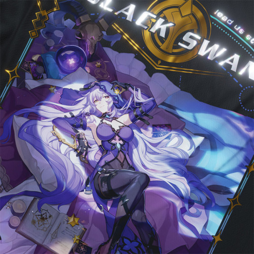 Black Swan - Honkai Star Rail - Polera Holográfica - MYTHRIL PRINT