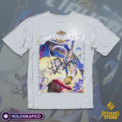 Cipher - Honkai Star Rail - Polera Holográfica - MYTHRIL PRINT