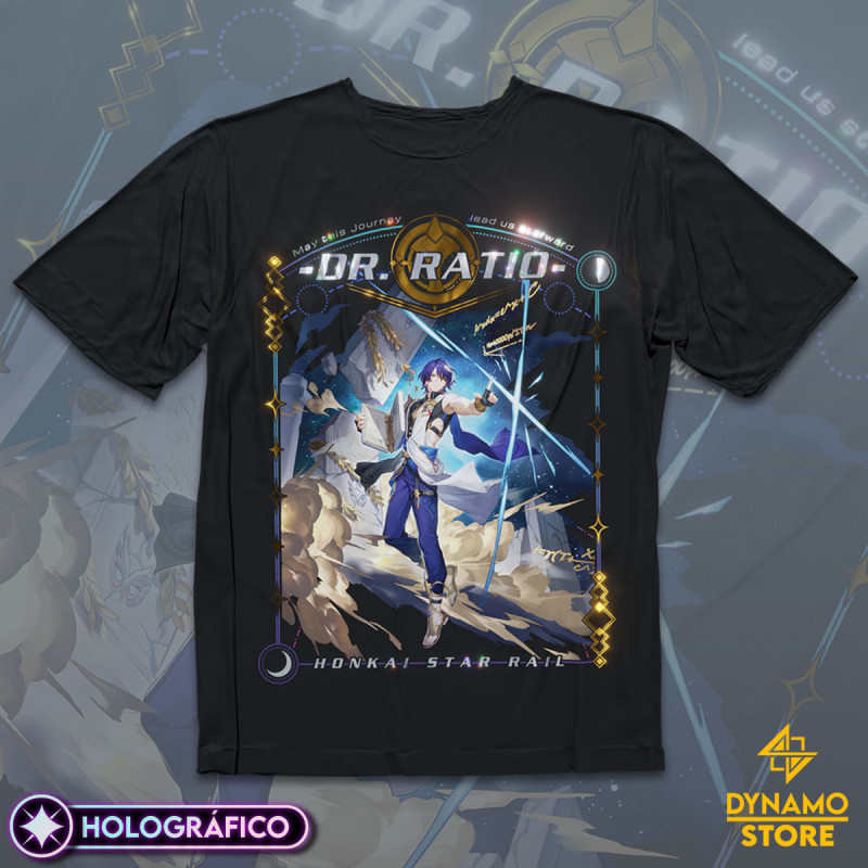 Dr Ratio - Honkai Star Rail - Polera Holográfica - MYTHRIL PRINT