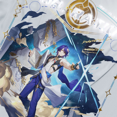 Dr Ratio - Honkai Star Rail - Polera Holográfica - MYTHRIL PRINT
