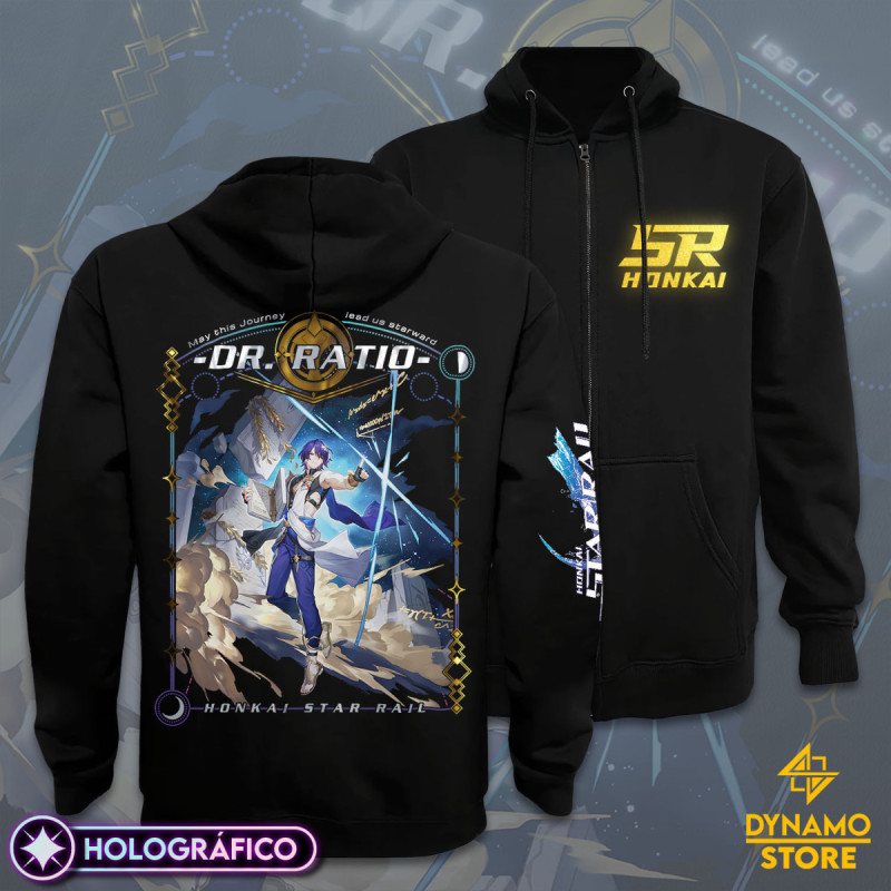 Dr Ratio - Honkai Star Rail - Poleron Holográfica - MYTHRIL PRINT