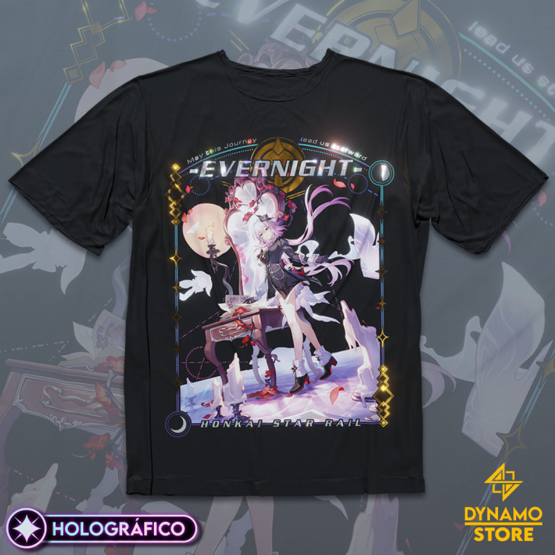 Evernight - Honkai Star Rail - Polera Holográfica - MYTHRIL PRINT