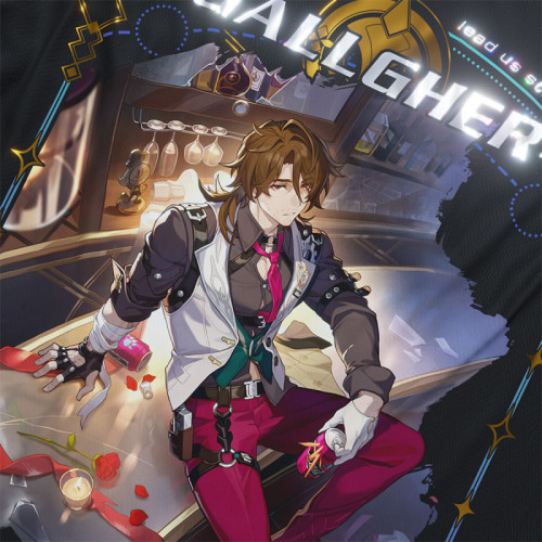 Gallagher - Honkai Star Rail - Polera Holográfica - MYTHRIL PRINT
