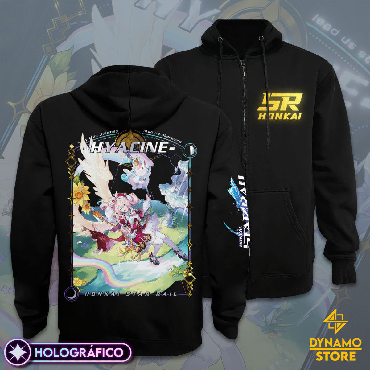 Hyacine - Honkai Star Rail - Poleron Holográfica - MYTHRIL PRINT