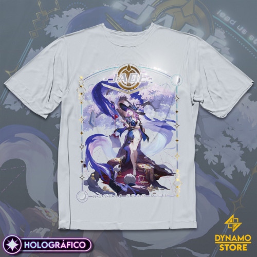 Jade - Honkai Star Rail - Polera Holográfica - MYTHRIL PRINT