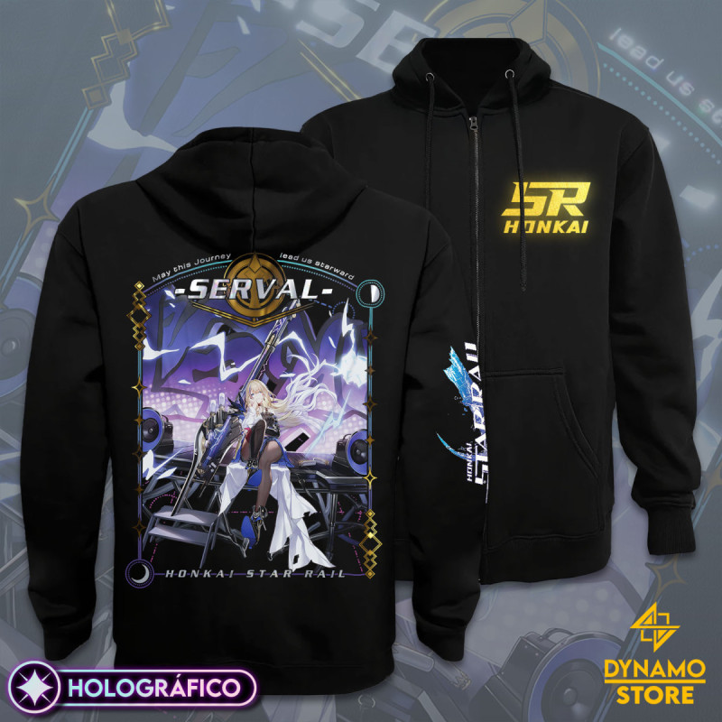 Serval - Honkai Star Rail - Poleron Holográfica - MYTHRIL PRINT