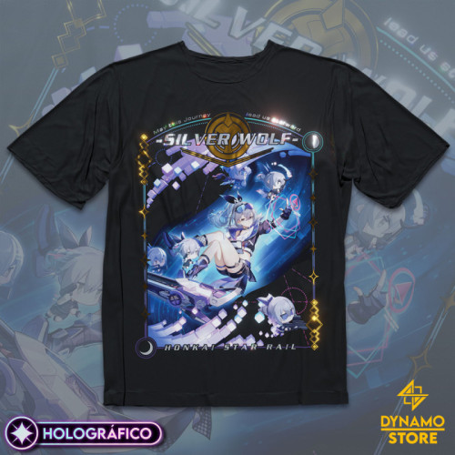 Silver Wolf - Honkai Star Rail - Polera Holográfica - MYTHRIL PRINT