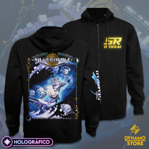 Silver Wolf - Honkai Star Rail - Poleron Holográfica - MYTHRIL PRINT