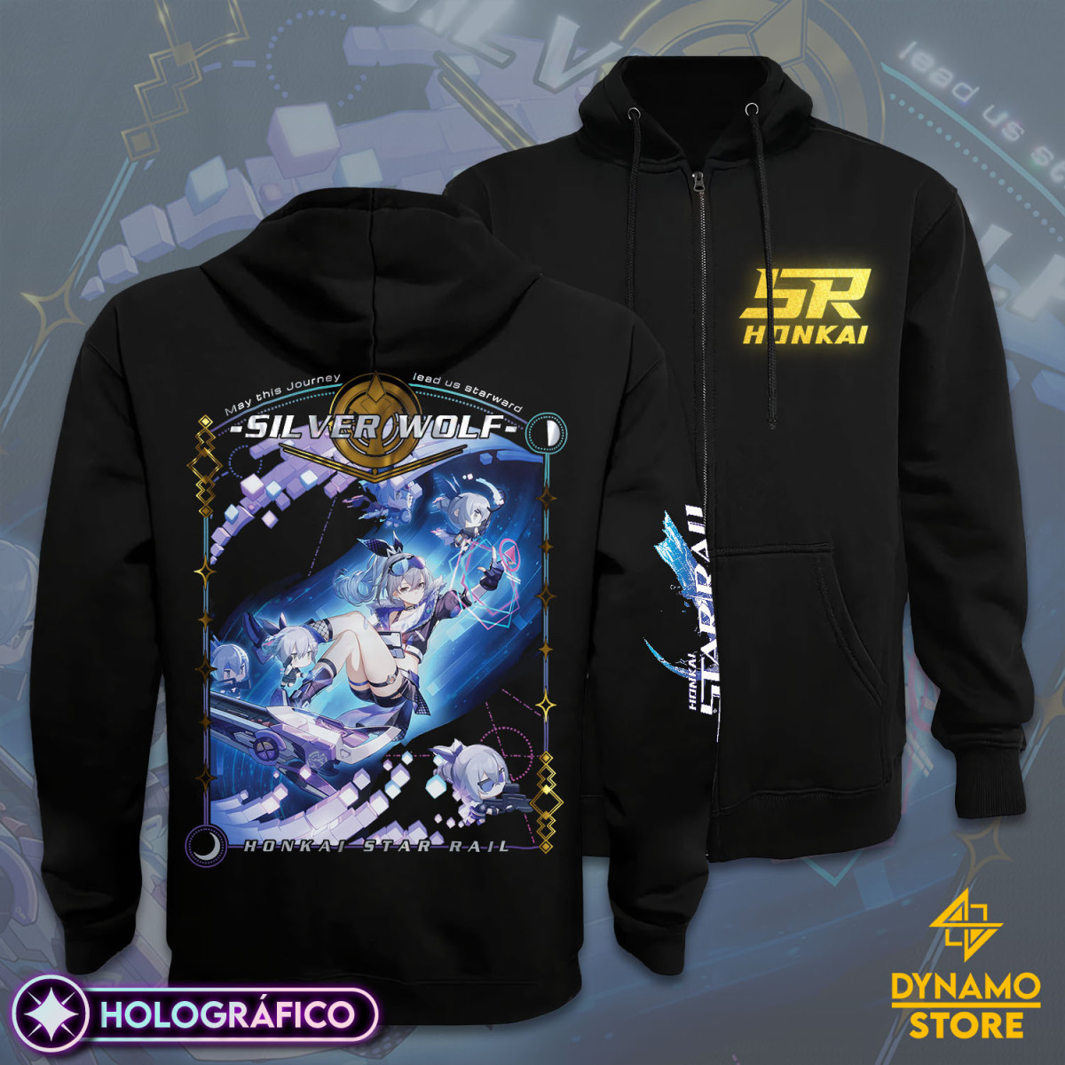Silver Wolf - Honkai Star Rail - Poleron Holográfica - MYTHRIL PRINT
