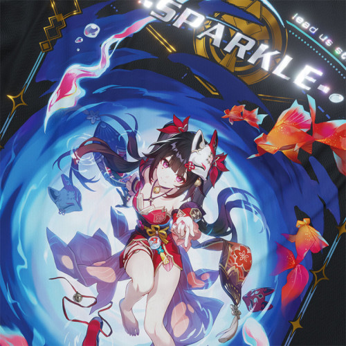 Sparkle - Honkai Star Rail - Polera Holográfica - MYTHRIL PRINT