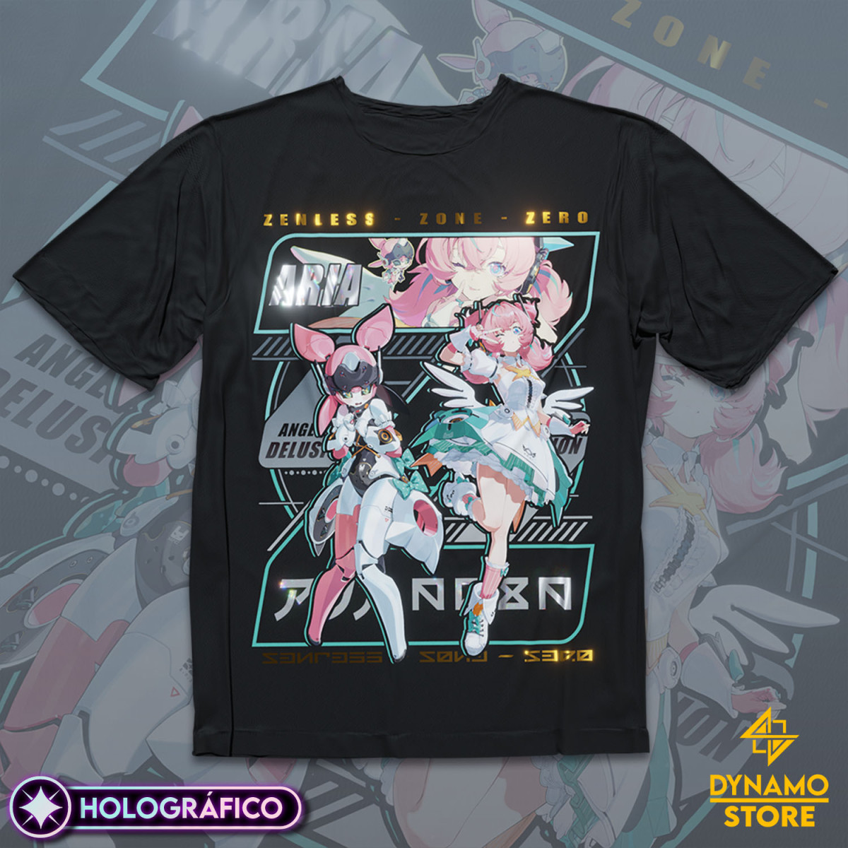 Aria - Zenless Zone Zero - Polera Holográfica - MYTHRIL PRINT