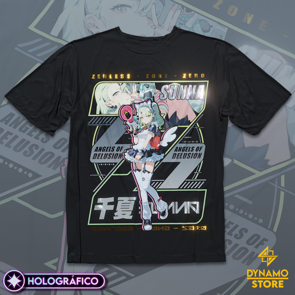 Sunna Afternoon Tea Break - Zenless Zone Zero - Polera Holográfica - MYTHRIL PRINT