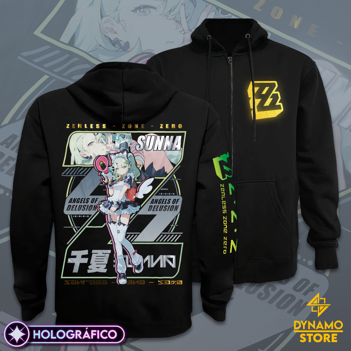 Sunna Afternoon Tea Break - Zenless Zone Zero - Poleron Holográfica - MYTHRIL PRINT