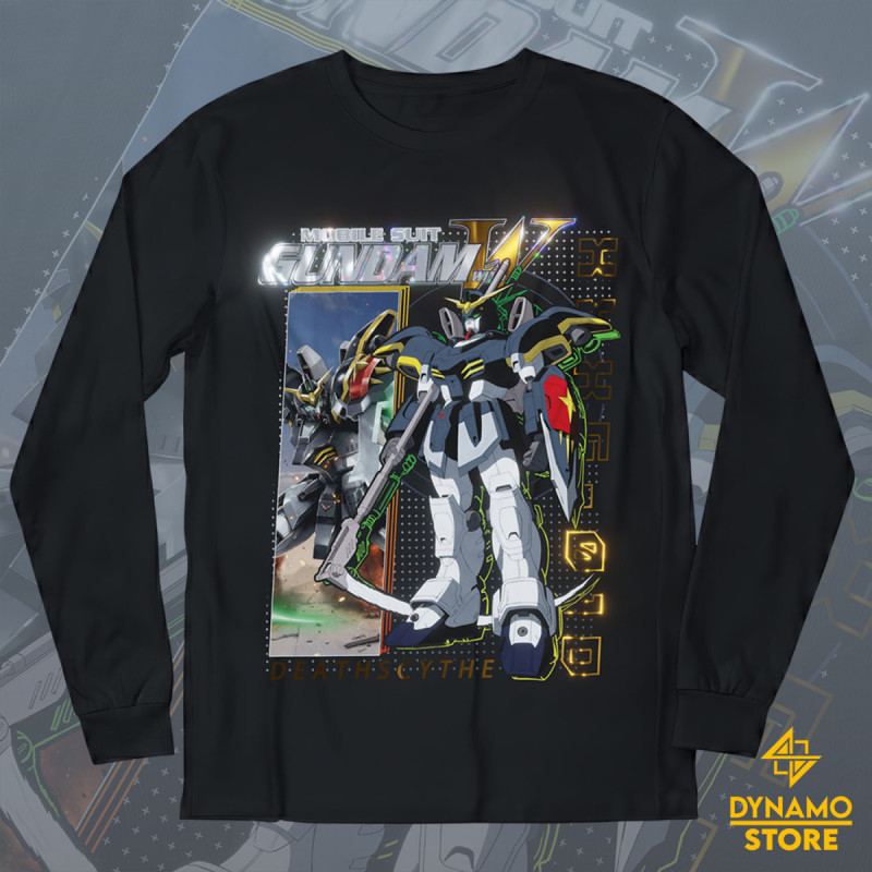 XXXG 01D Gundam Deathscythe - Mobile Suit Gundam Wing - Polera Manga Larga Holográfica - MYTHRIL PRINT