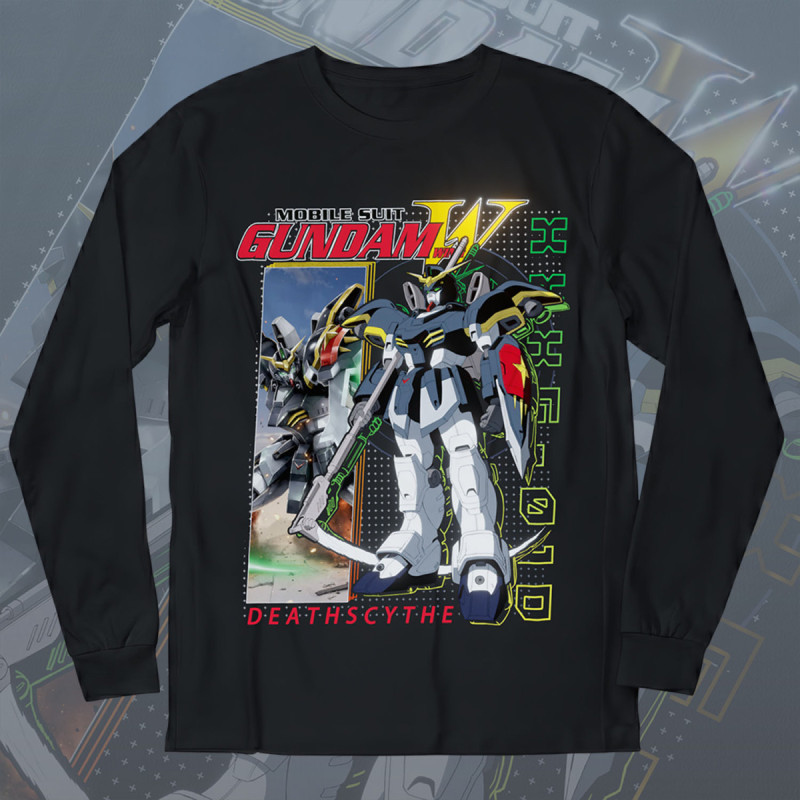 XXXG 01D Gundam Deathscythe - Mobile Suit Gundam Wing - Polera Manga Larga - MYTHRIL PRINT