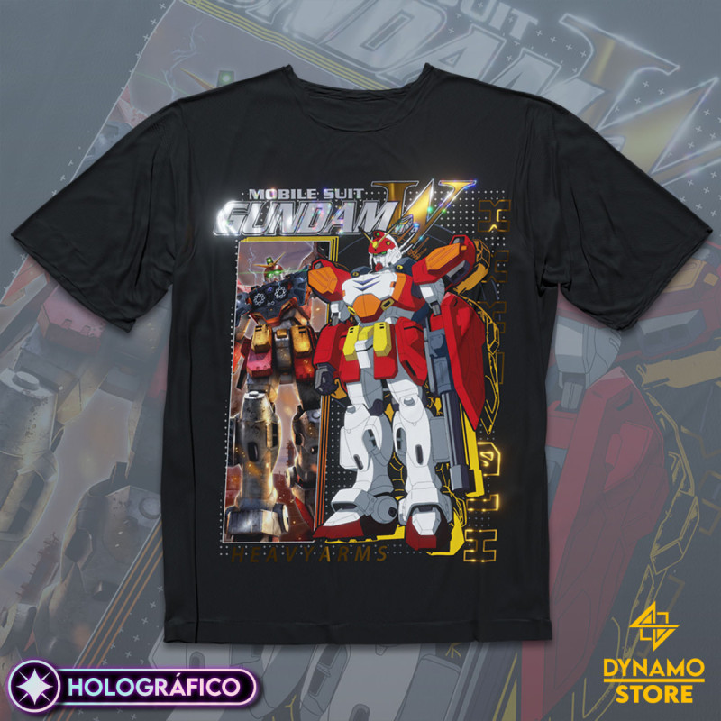 XXXG 01H Gundam Heavyarms - Mobile Suit Gundam Wing - Polera Holográfica - MYTHRIL PRINT