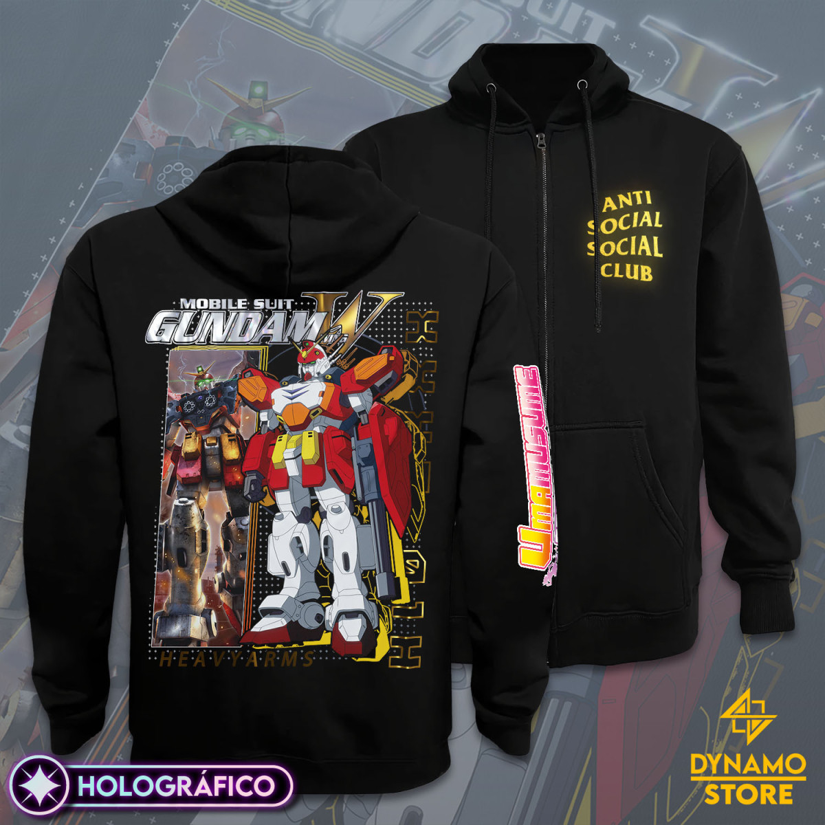 XXXG 01H Gundam Heavyarms - Mobile Suit Gundam Wing - Poleron Holográfica - MYTHRIL PRINT