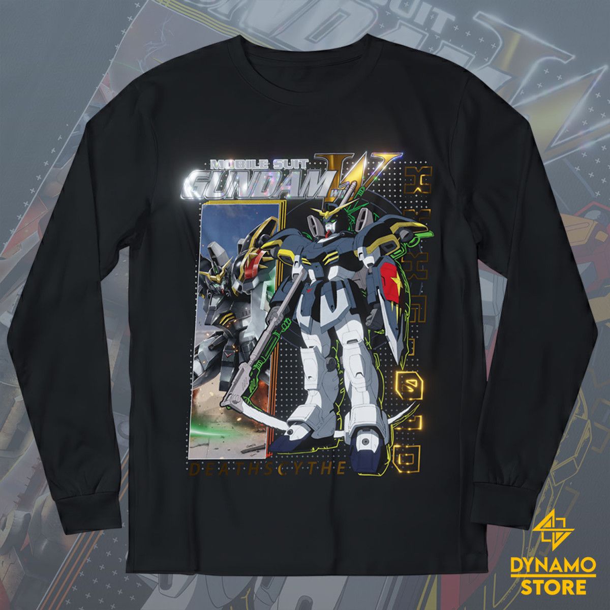 XXXG 01H Gundam Heavyarms - Mobile Suit Gundam Wing - Polera Manga Larga Holográfica - MYTHRIL PRINT