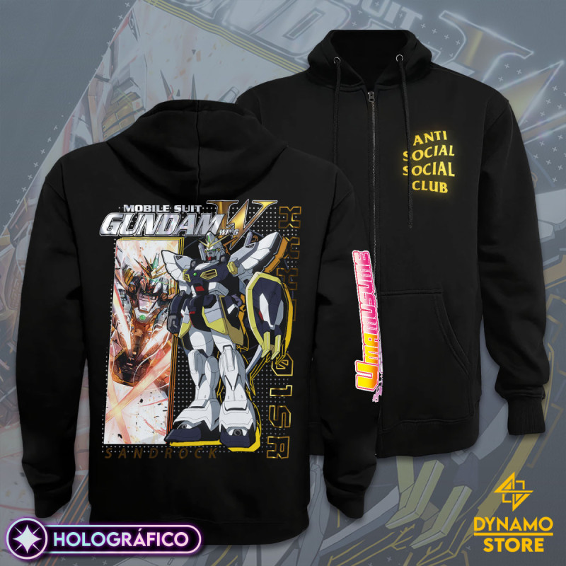XXXG 01SR Gundam Sandrock - Mobile Suit Gundam Wing - Poleron Holográfica - MYTHRIL PRINT