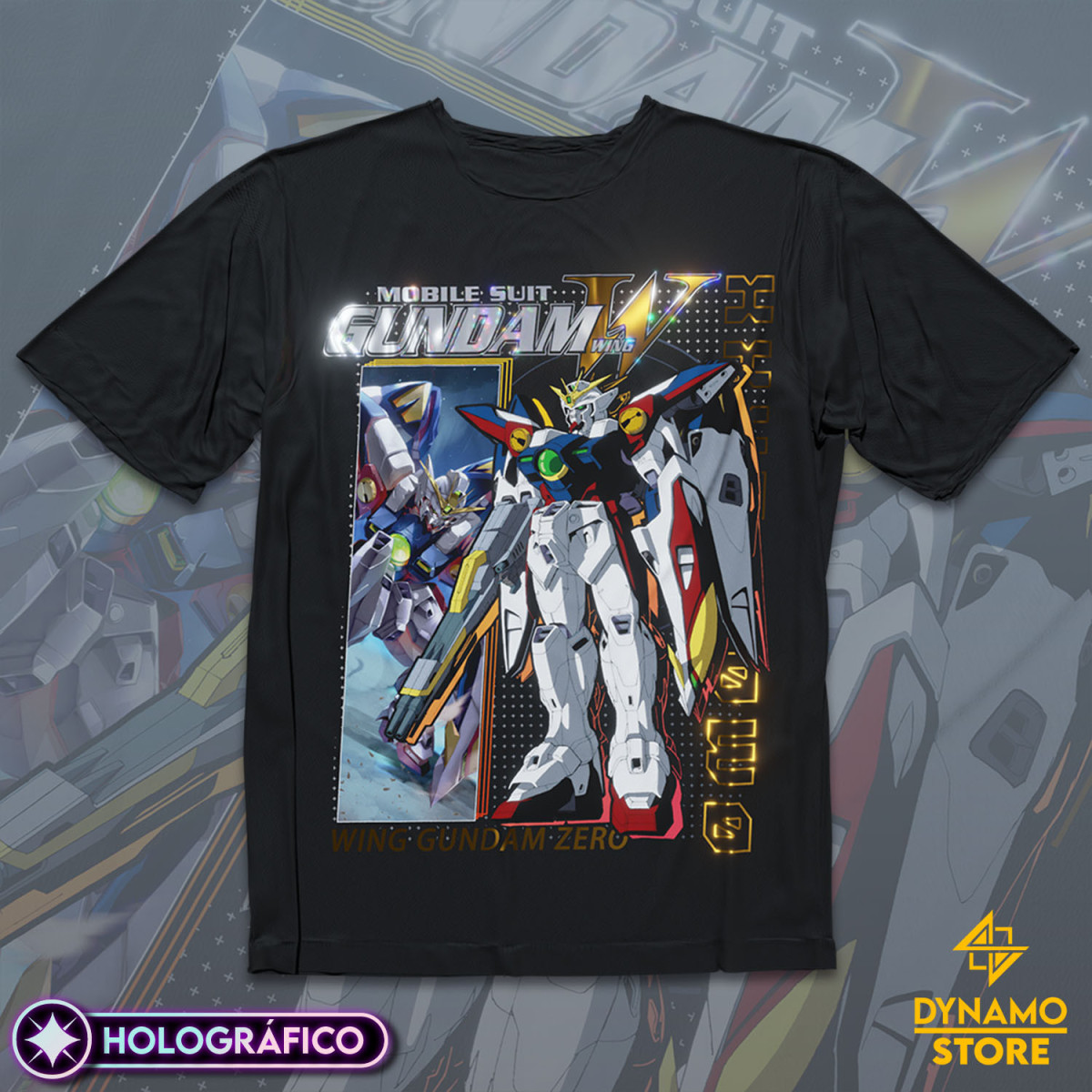 XXXG 00W0 Wing Gundam Zero - Mobile Suit Gundam Wing - Polera Holográfica - MYTHRIL PRINT