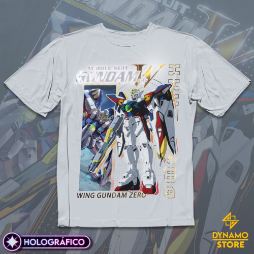XXXG 00W0 Wing Gundam Zero - Mobile Suit Gundam Wing - Polera Holográfica - MYTHRIL PRINT