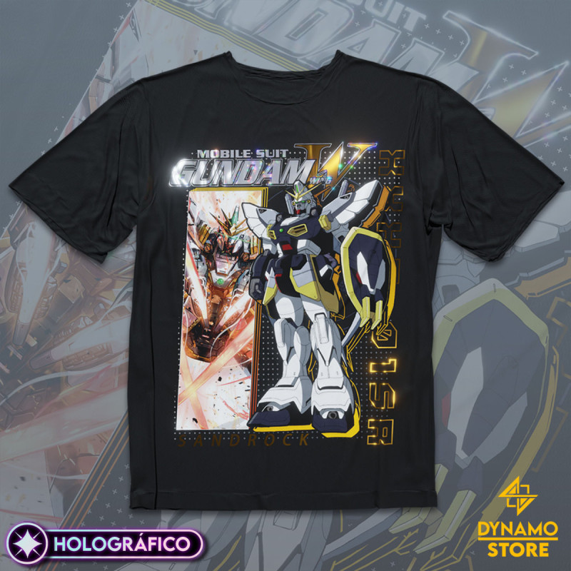 XXXG 01SR Gundam Sandrock - Mobile Suit Gundam Wing - Polera Holográfica - MYTHRIL PRINT