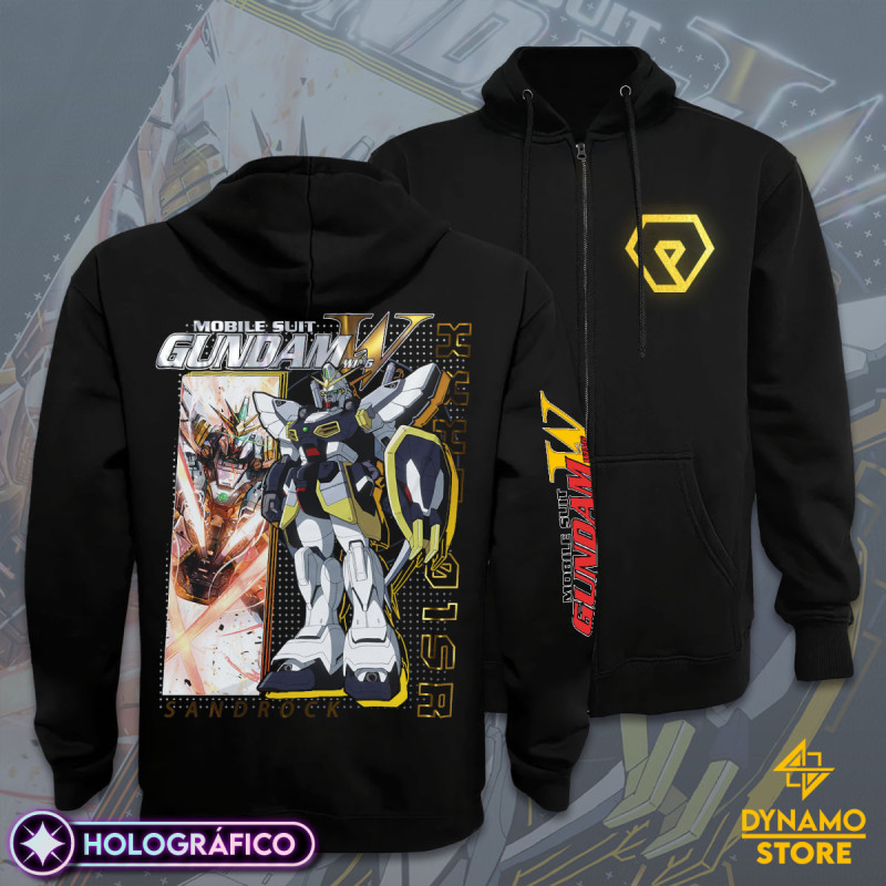 XXXG 01SR Gundam Sandrock - Mobile Suit Gundam Wing - Poleron Holográfica - MYTHRIL PRINT