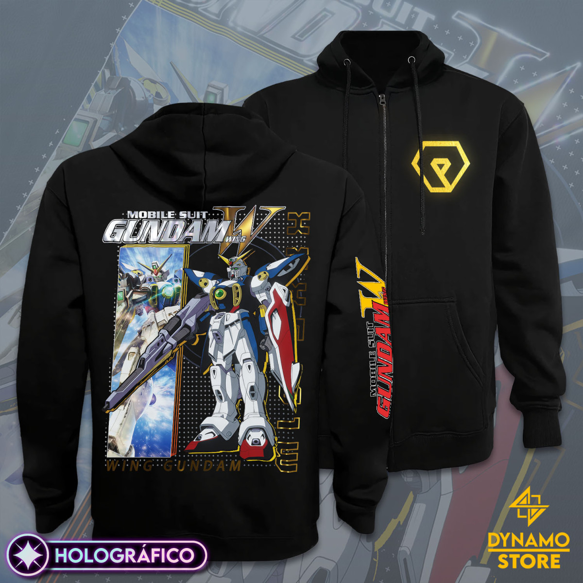 XXXG 01W Wing Gundam - Mobile Suit Gundam Wing - Poleron Holográfica - MYTHRIL PRINT