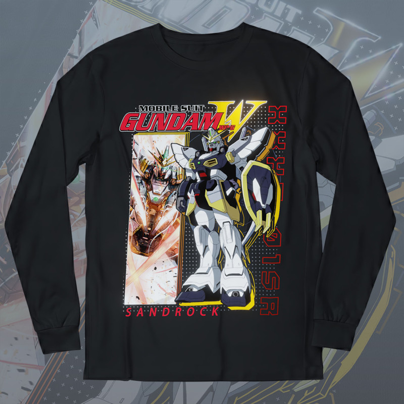 XXXG 01SR Gundam Sandrock - Mobile Suit Gundam Wing - Polera Manga Larga - MYTHRIL PRINT
