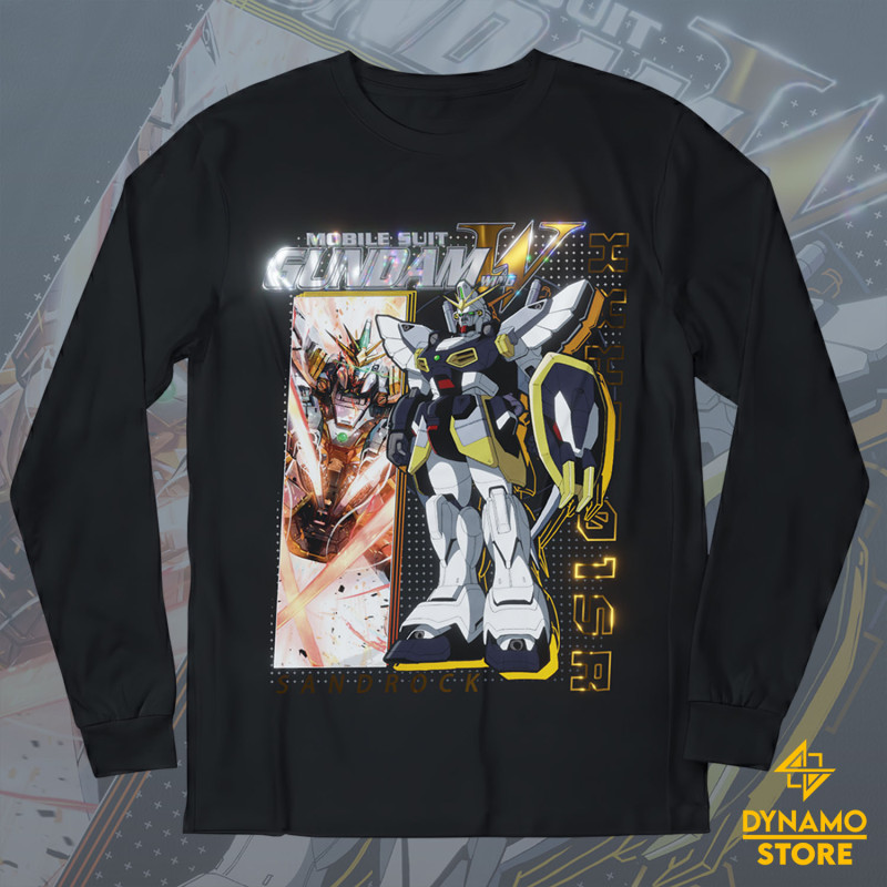 XXXG 01SR Gundam Sandrock - Mobile Suit Gundam Wing - Polera Manga Larga Holográfica - MYTHRIL PRINT