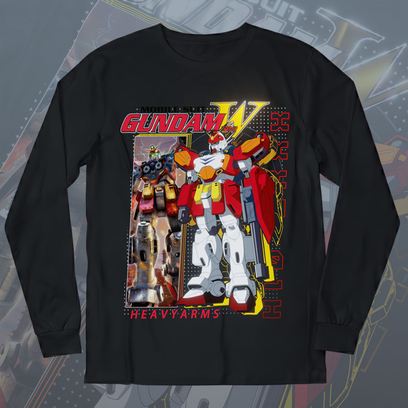 XXXG 01H Gundam Heavyarms - Mobile Suit Gundam Wing - Polera Manga Larga - MYTHRIL PRINT