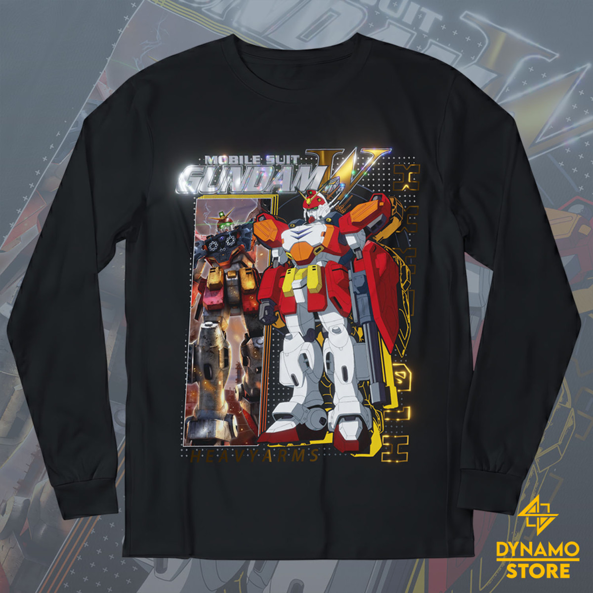 XXXG 01H Gundam Heavyarms - Mobile Suit Gundam Wing - Polera Manga Larga Holográfica - MYTHRIL PRINT
