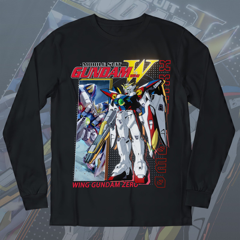 XXXG 00W0 Wing Gundam Zero - Mobile Suit Gundam Wing - Polera Manga Larga - MYTHRIL PRINT
