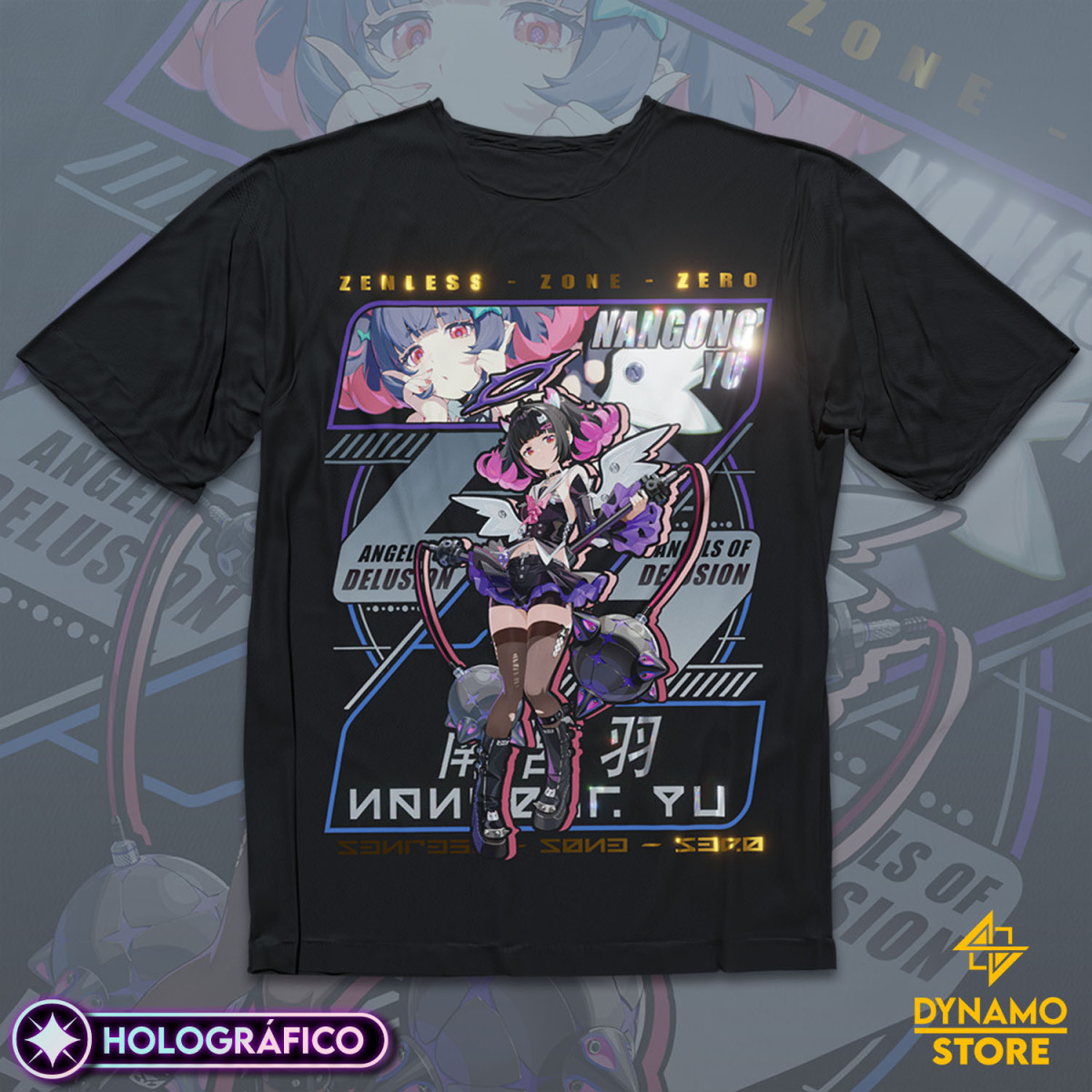 Nangong Yu Rhapsodys Muse - Zenless Zone Zero - Polera Holográfica - MYTHRIL PRINT