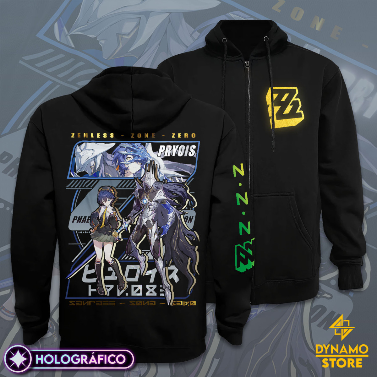 Pyrois Belle - Zenless Zone Zero - Poleron Holográfica - MYTHRIL PRINT