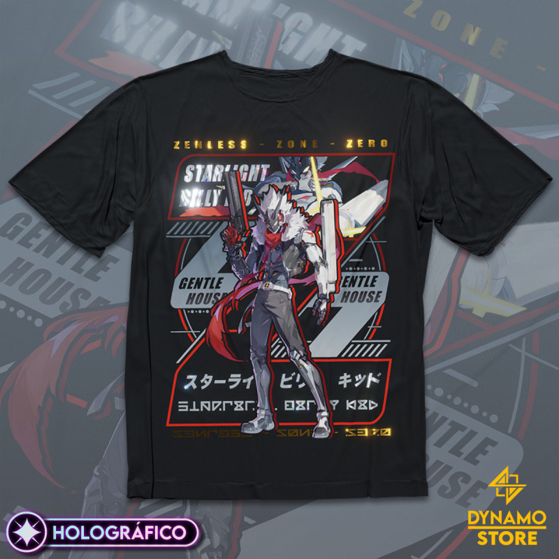 Starlight Billy Kid - Zenless Zone Zero - Polera Holográfica - MYTHRIL PRINT