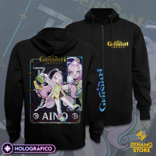Aino - Genshin Impact - Poleron Holográfica - MYTHRIL PRINT