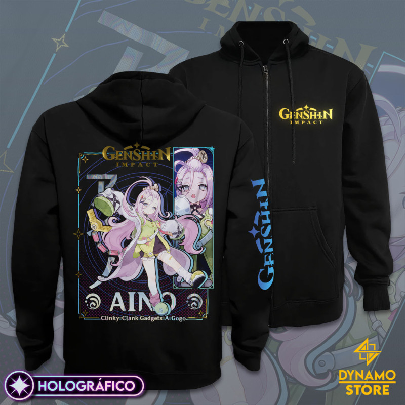 Aino - Genshin Impact - Poleron Holográfica - MYTHRIL PRINT