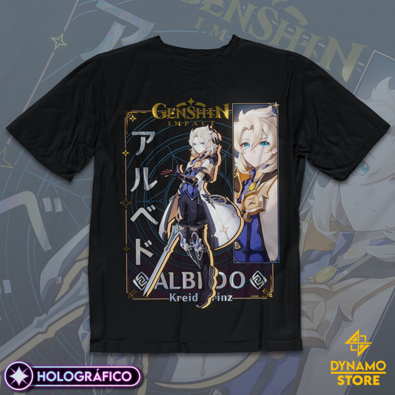 Albedo - Genshin Impact - Polera Holográfica - MYTHRIL PRINT
