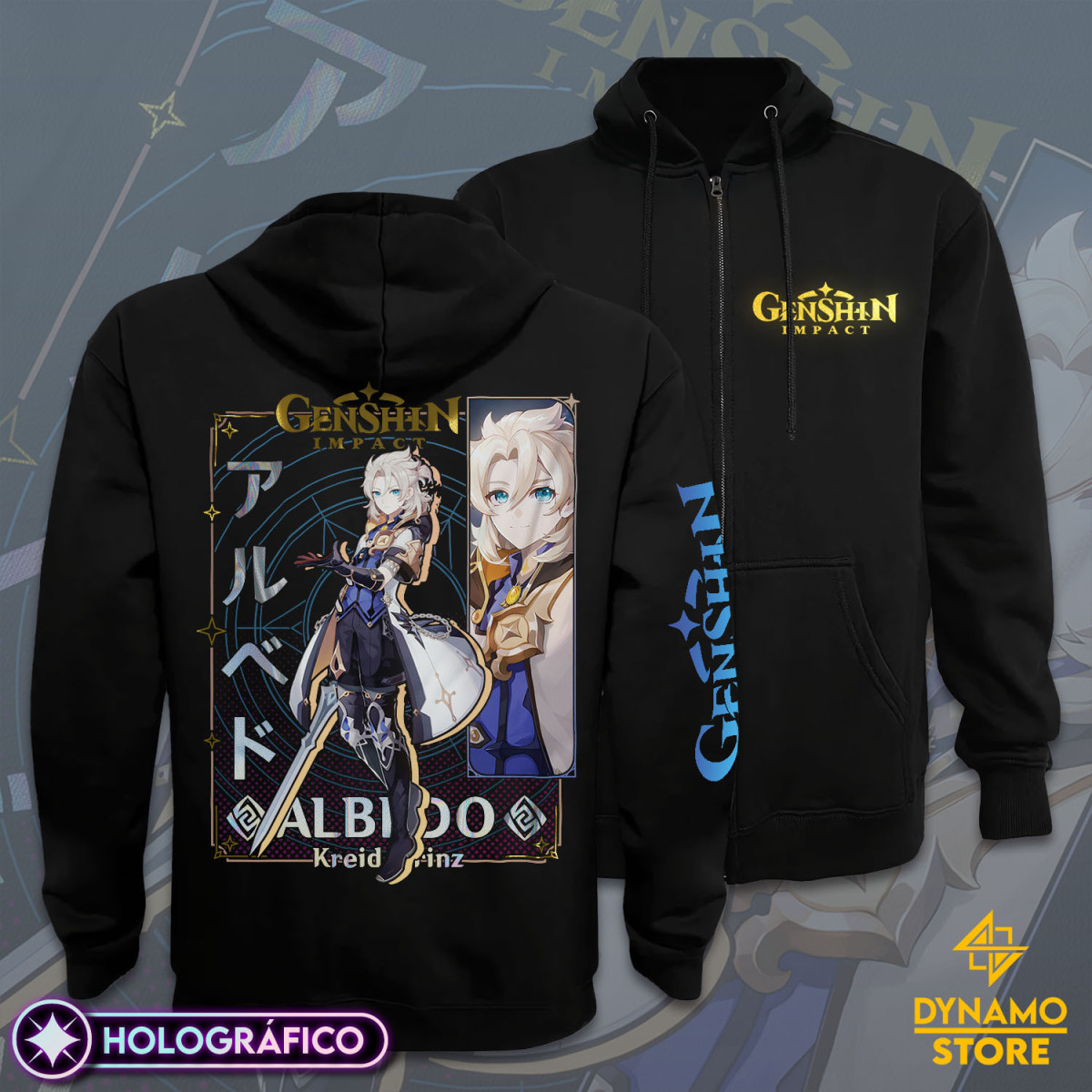 Albedo - Genshin Impact - Poleron Holográfica - MYTHRIL PRINT