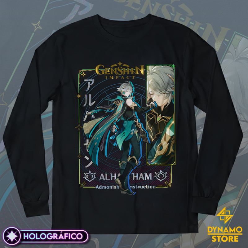 Alhaitham - Genshin Impact - Polera Manga Larga Holográfica - MYTHRIL PRINT